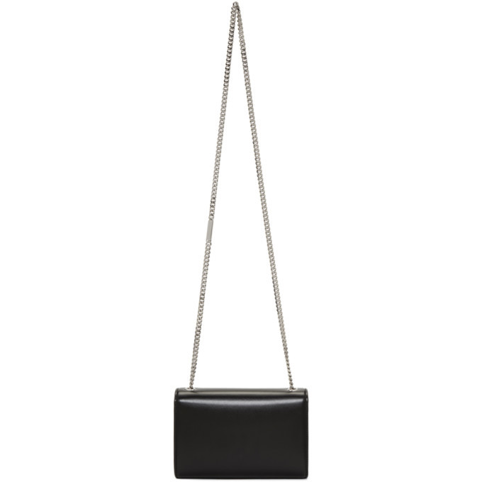 Saint Laurent Black and Silver Small Kate Chain Bag Saint Laurent