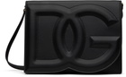 Dolce&Gabbana Black Calfskin 'DG' Logo Crossbody Bag