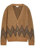 Second Layer Chevy Intarsia Mohair-blend Cardigan Brown