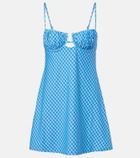 Montce Petal plaid minidress