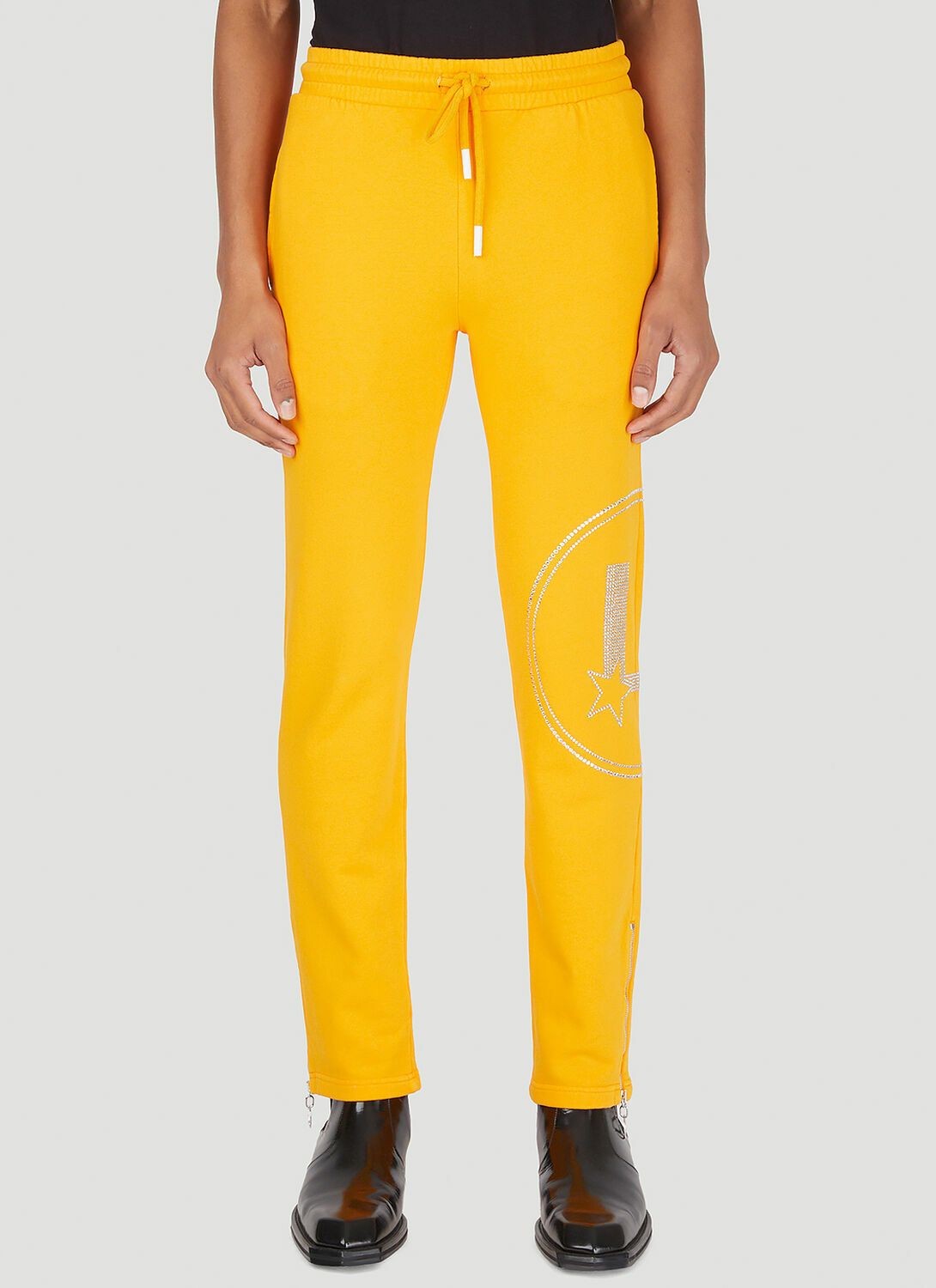 Lourdes Sequin Graphic Track Pants