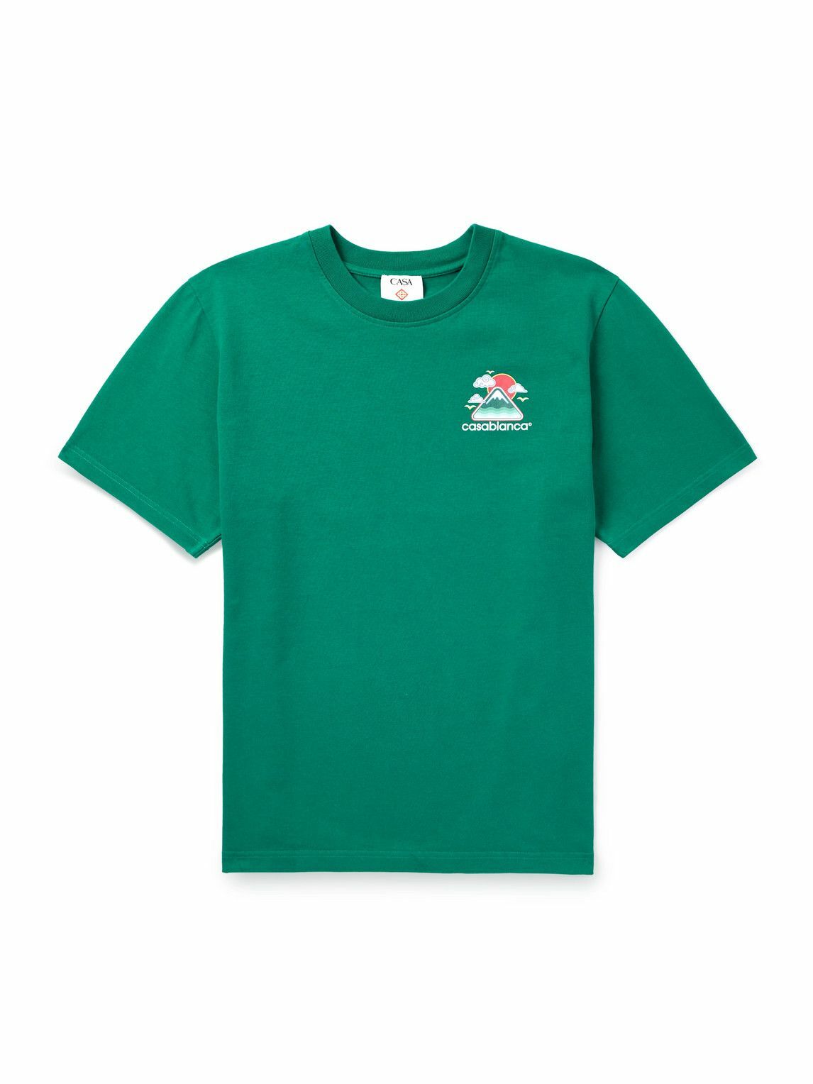 【Casablanca】 カラフル アークTシャツ コットン 関税送料込 Casablanca L'Arc Colore Printed Cotton T-shirt Pink Casablanca