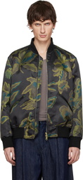 Paul Smith Brown Bohemia Print Bomber Jacket