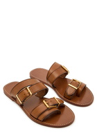 Polo Ralph Lauren Buckle Leather Sandals Brown