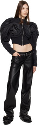 Masha Popova SSENSE Exclusive Black Scrapyard Denim Jacket