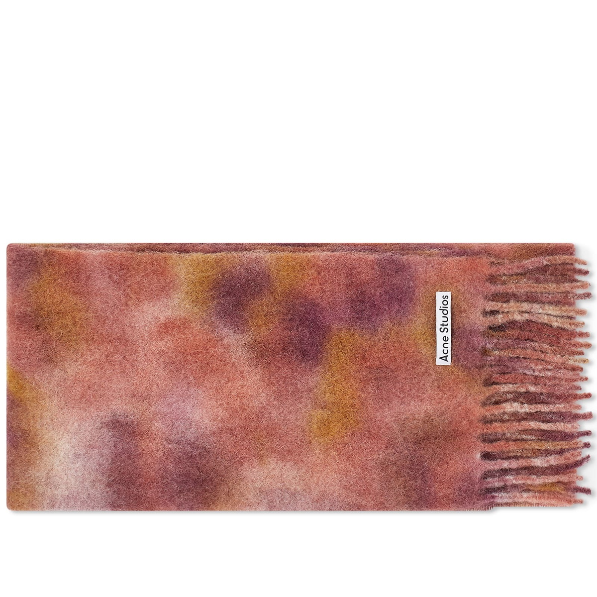 Acne Studios Men's Varinga Tie-Dye Mohair Scarf in Burgundy/Mauve