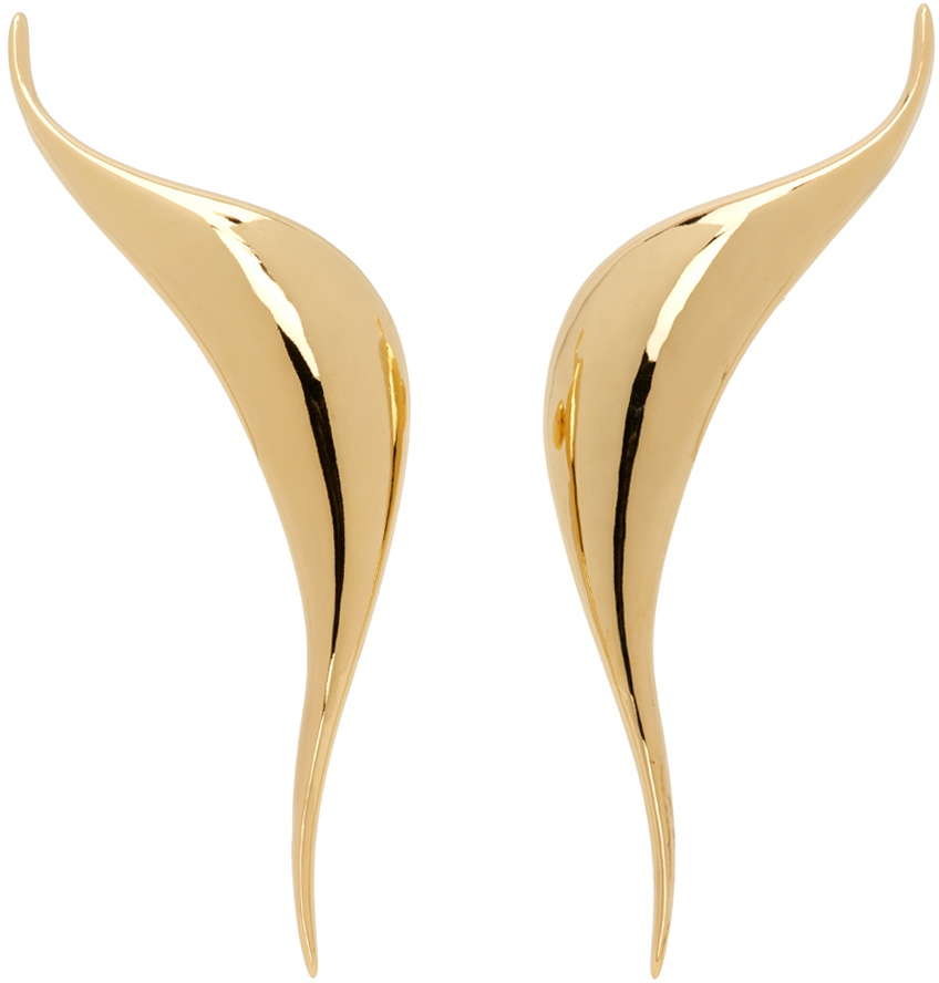 Mugler Gold Distorted Earrings