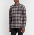 FRAME - Checked Cotton-Flannel Shirt - Burgundy