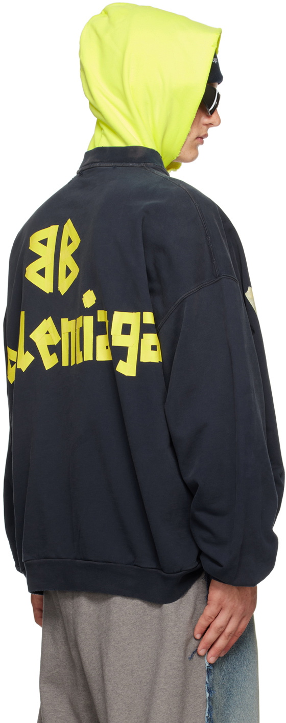 balenciaga sweatshirt womens navy