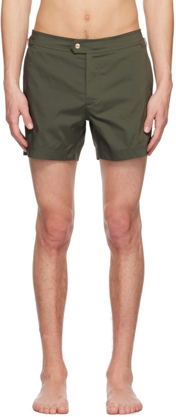 Photo: TOM FORD Khaki Compact Swim Shorts