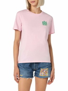MC2 Saint Barth Pink Cotton T-shirt With St Barth Tennis Team Print