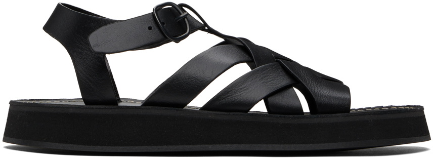 HEREU Black Beltra Sandals