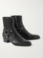 SAINT LAURENT - Wyatt Buckled Leather Boots - Black