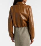 Gucci Leather bomber jacket