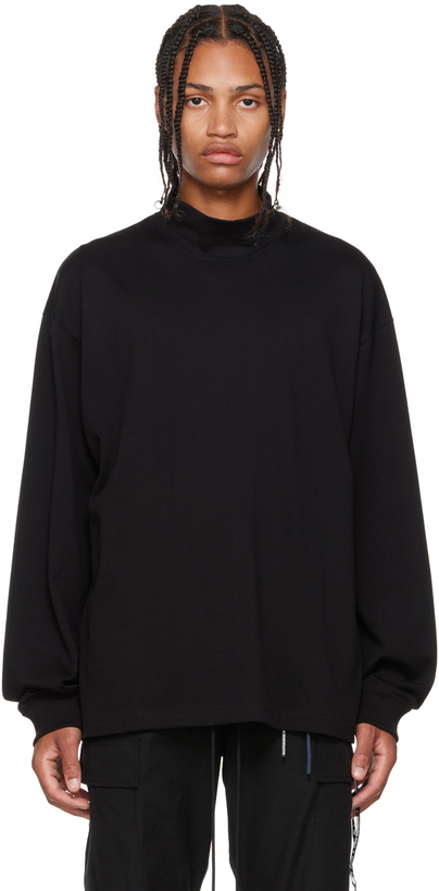 Photo: mastermind WORLD Black Embroidered Turtleneck