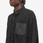 Needles Men's 7 Cuts Over Dyed Wide Flannel Shirt in Black 