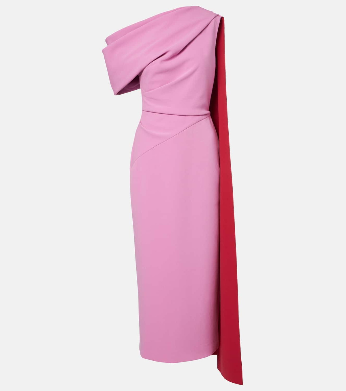 Roksanda Maite caped draped midi dress