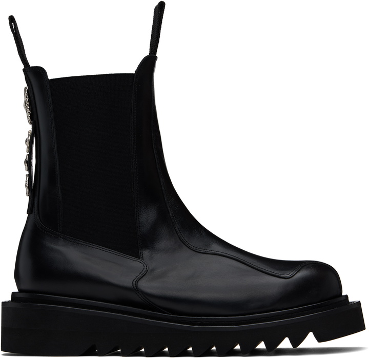 Photo: Toga Virilis SSENSE Exclusive Black Calfskin Chelsea Boots