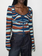 Sea Blue Wavey Merino Wool Sweater