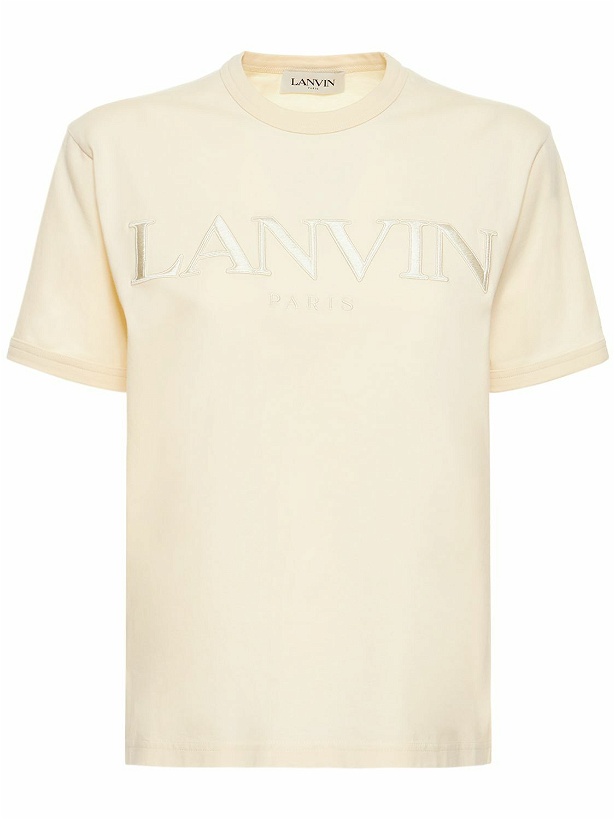 Photo: LANVIN - Logo Cotton Jersey T-shirt