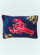 Les Ottomans Rock Lobster Embroidered Cushion