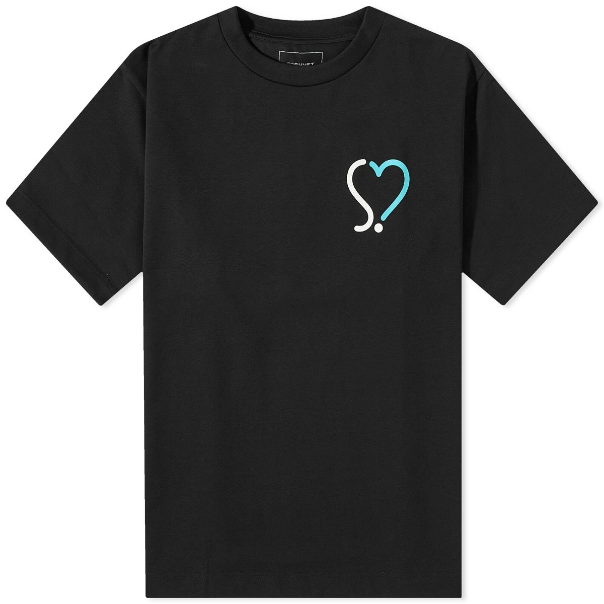 Photo: SOPHNET. Men's Heart T-Shirt in Black