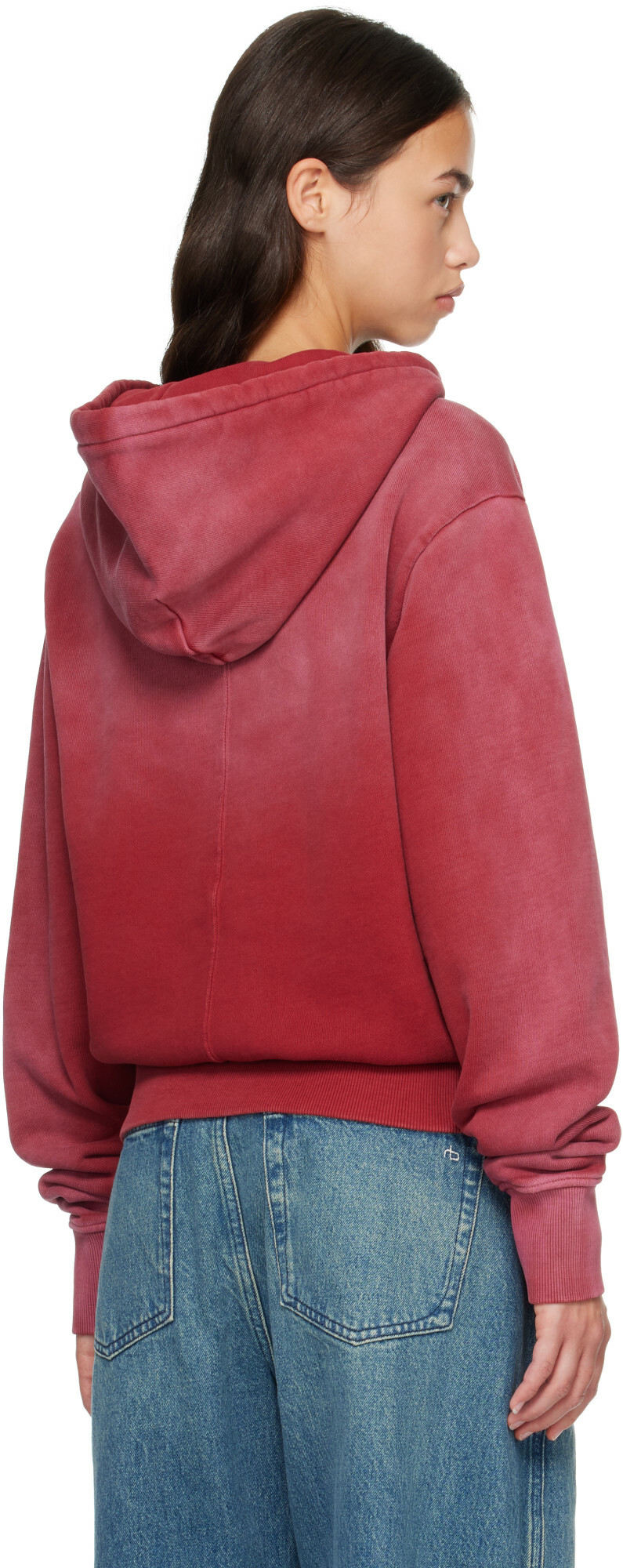 Entire Studios Red Slim Zip Up Hoodie
