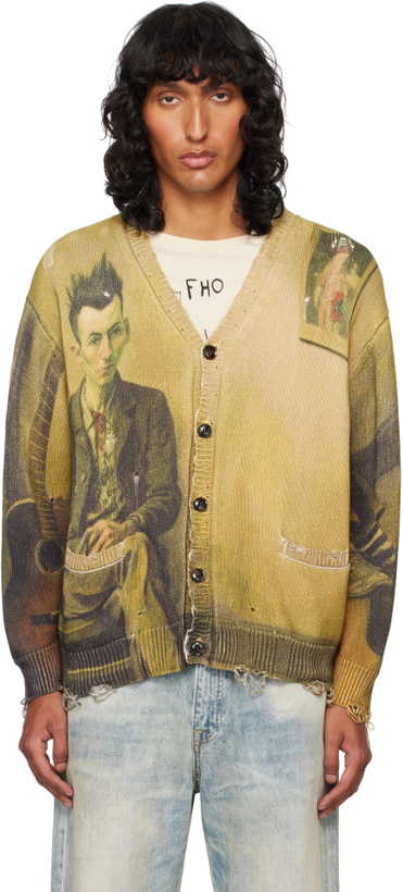 Photo: R13 Green Printed Boyfriend Cardigan