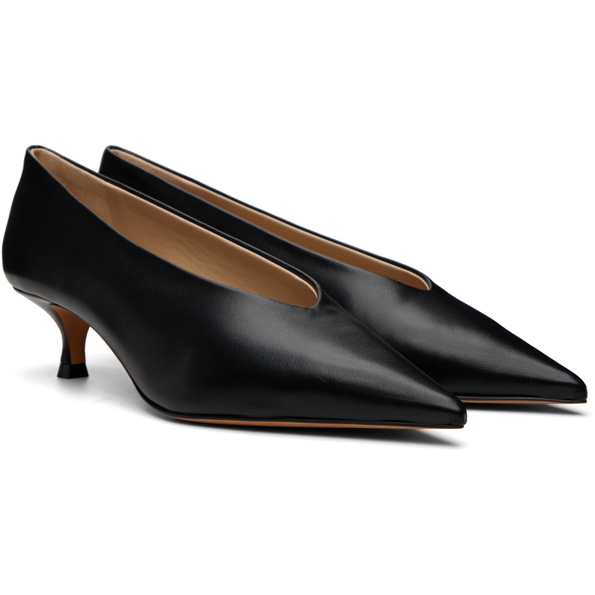 Le Monde Beryl Black Babouche Kitten Heels