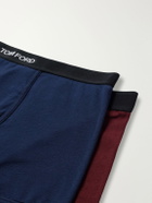 TOM FORD - Two Pack Logo-Jacquard Waistband Cotton-Stretch Jersey Boxer Briefs - Multi