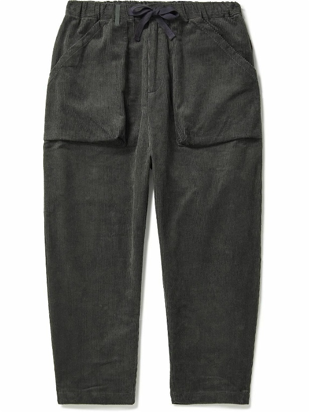 Photo: MANASTASH - Cropped Cotton-Corduroy Trousers - Gray