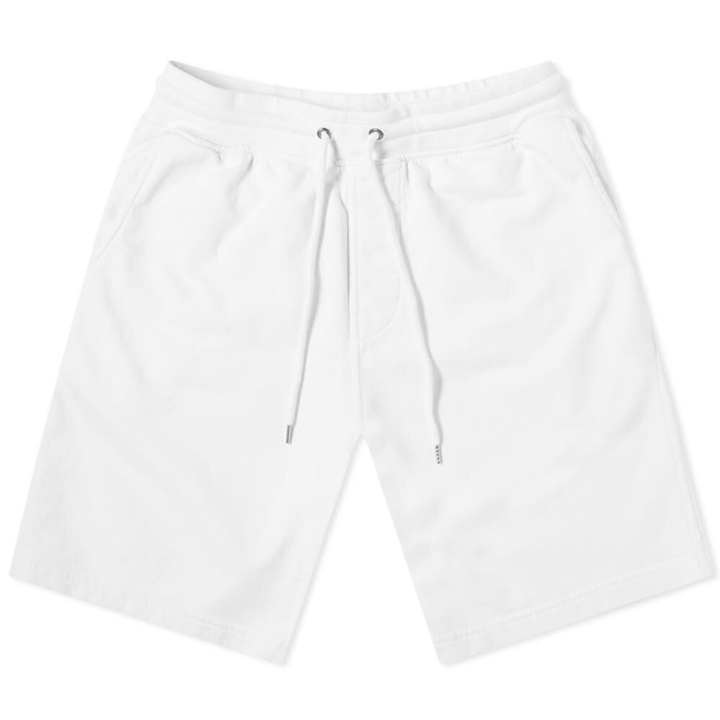 Photo: Colorful Standard Men's Classic Organic Sweat Shorts in Optical White
