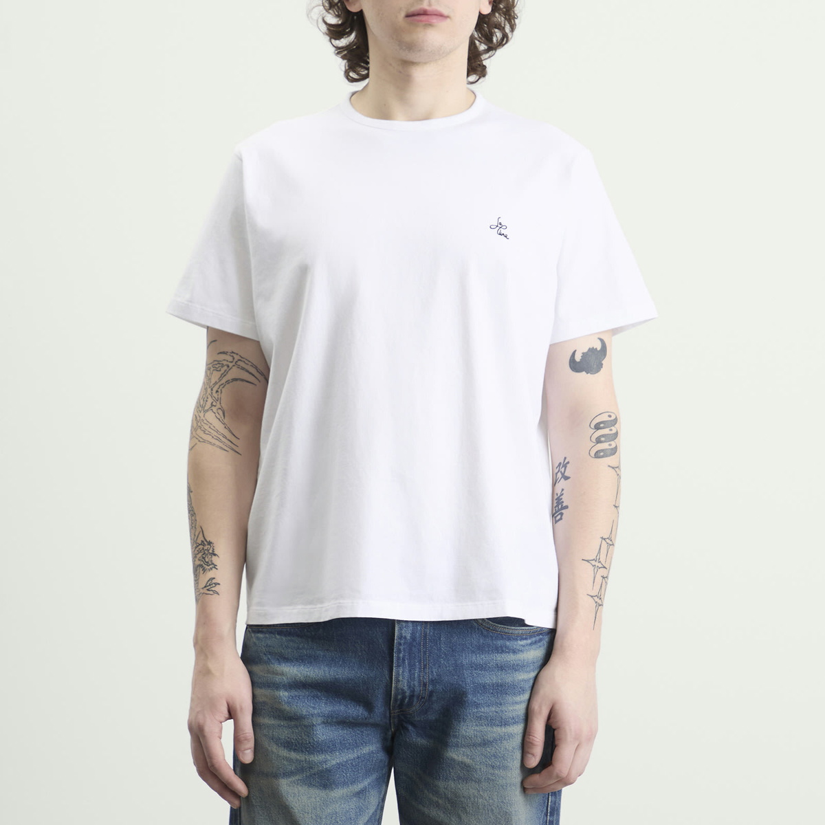 Le Père Men's Kami Logo T-Shirt in White