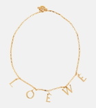 Loewe Logo sterling silver necklace