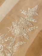 Kartik Research - Embellished Distressed Upcycled Cotton-Canvas Jacket - Brown