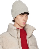Rick Owens Off-White Ribbed Beanie