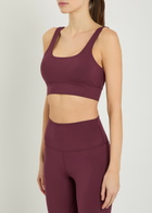 Varley Freesoft Cori Stretch-jersey Sports bra top Burgundy