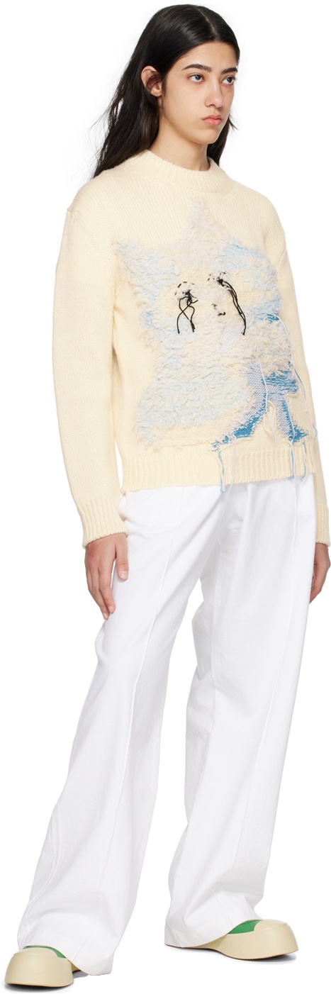 Acne Studios White Relaxed Trousers Acne Studios