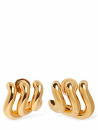 BALENCIAGA Loop Trio Brass Earrings