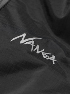 NANGA - Aurora Nubuck-Trimmed Padded Shell Hooded Down Jacket - Black