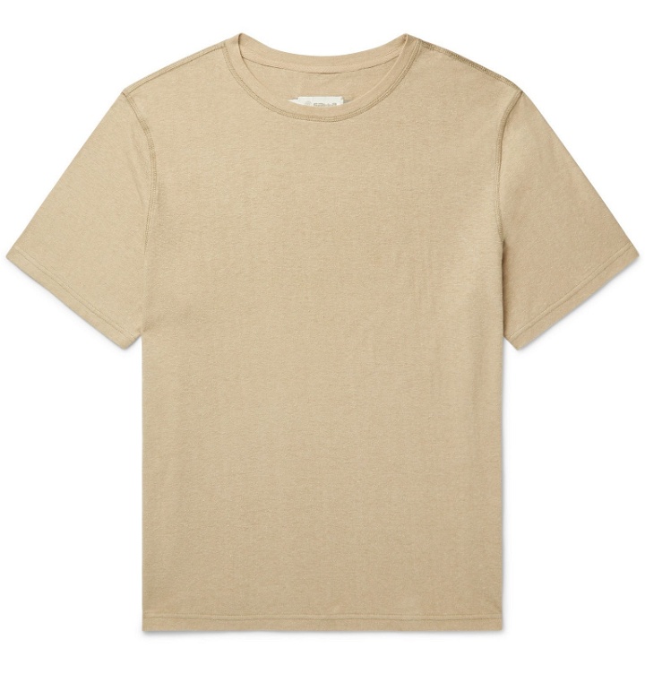 Photo: Satta - Reishi Garment-Dyed Hemp and Organic Cotton-Blend T-Shirt - Neutrals