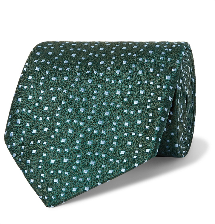 Photo: Charvet - 8.5cm Silk-Jacquard Tie - Green