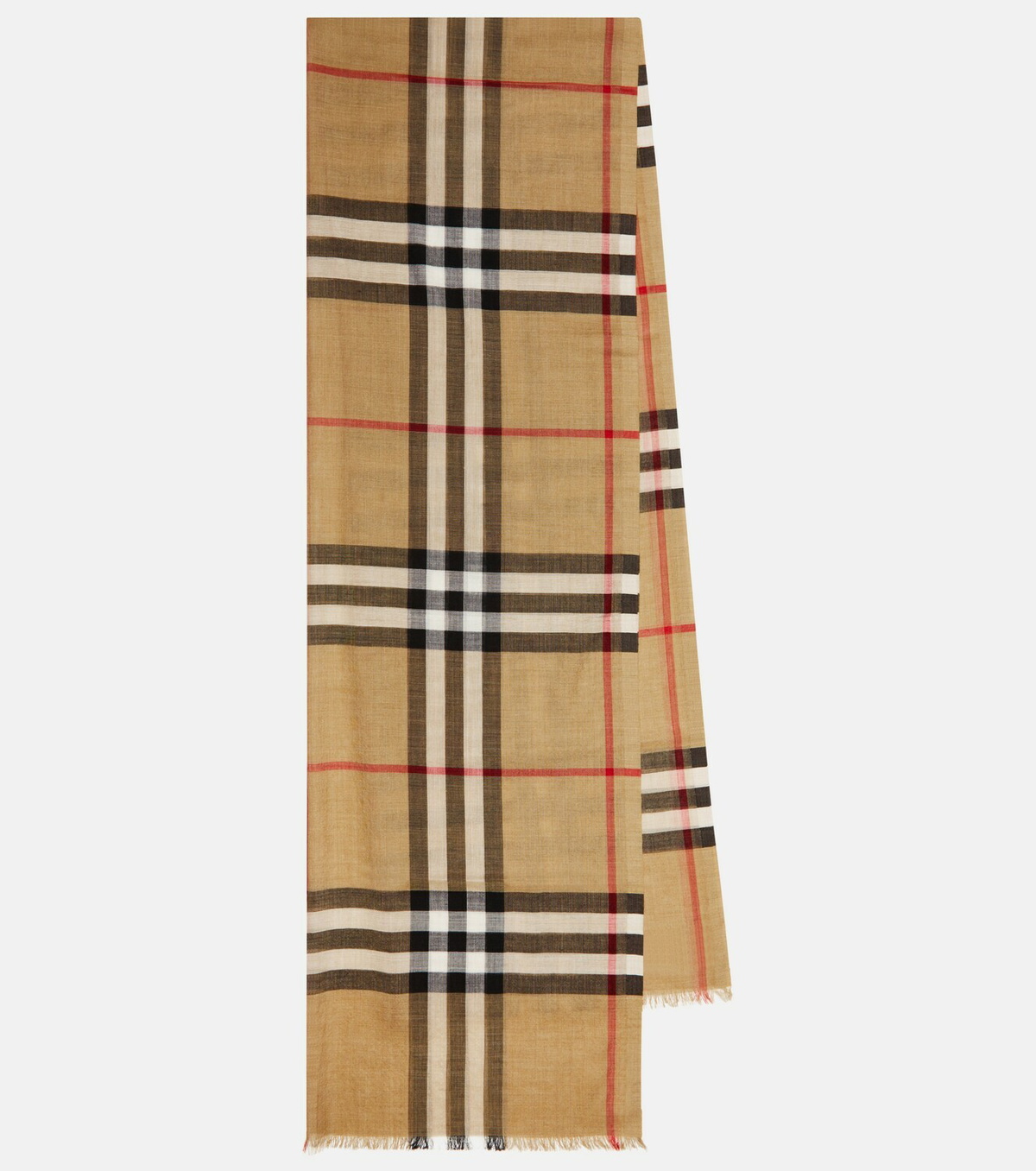Burberry Checked wool and silk scarf Burberry