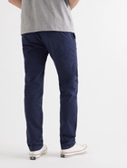 Hartford - Tanker Straight-Leg Cotton Drawstring Trousers - Blue