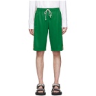 Gucci Green Jersey GG Ribbon Shorts