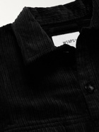 WTAPS - Oversized Logo-Appliquéd Cotton-Corduroy Shirt - Black