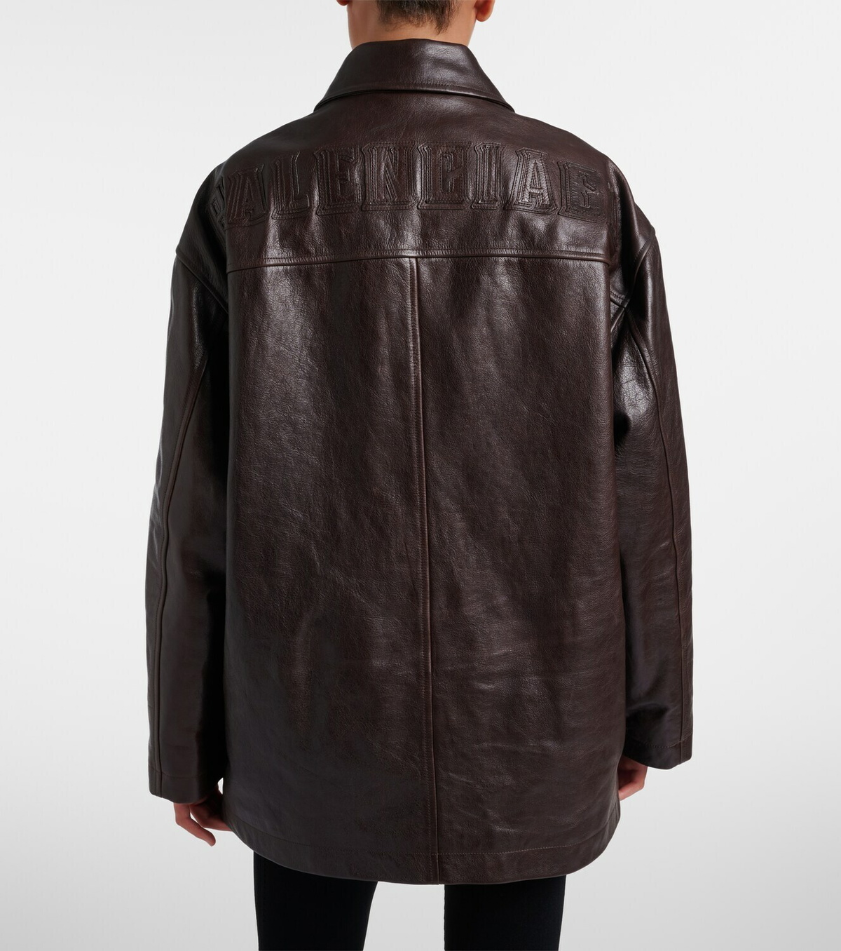 Balenciaga Oversized leather car coat