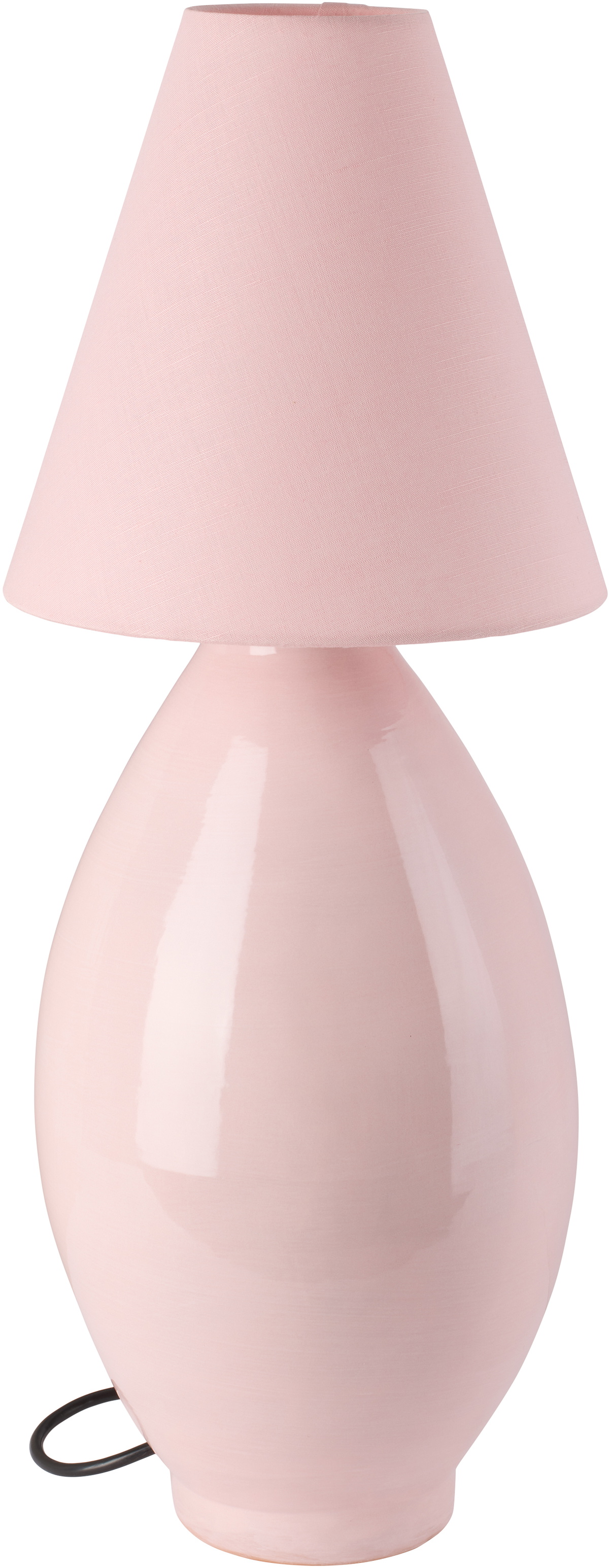 Los Objetos Decorativos Pink Conical Shade Ceramic Large Lamp