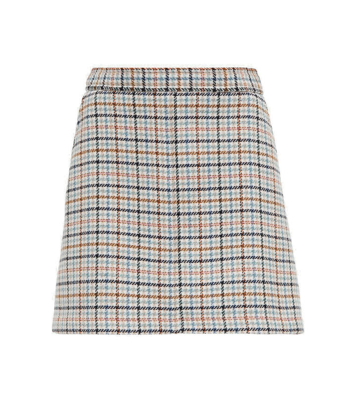 Photo: See By Chloe - Checked wool-blend miniskirt