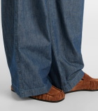 Jil Sander Cotton chambray wide-leg pants